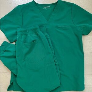 Mandala hunter green scrubs
